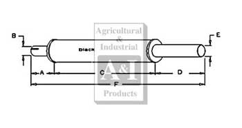 UCA30795     Vertical Round Muffler---Replaces A64990, CA-17