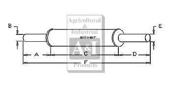 UCA30830  Muffler Vertical---Replaces K924341