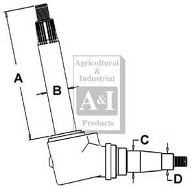 UF01510     Right or Left Spindle---Replaces D9NN3105AA