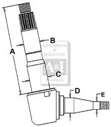 UF01605    Left or Right Spindle---Replaces E9NN3105CB