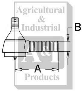 UF02130    Front Drag Link End-3/4