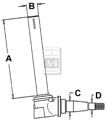 UJD00248    Spindle with Fender Mount Bracket---Replaces AR58607