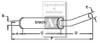 UJD31075    Horizontal Round Muffler---Replaces  AT14167, DR-18