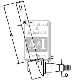 UM00830    Spindle- Left---Replaces 897476M95