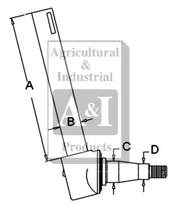 UM00840    Spindle-Left---Replaces 3697028M91, 1696626M92