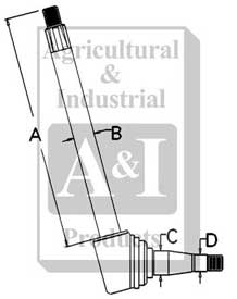 UM00920    Spindle-Left---Replaces 3046437M91 