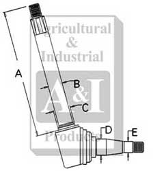 UM00940    Spindle-Left---Replaces 3045732M92