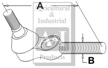 UM01604    Complete Right Hand Tie Rod Assembly---Replaces 553321