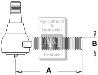 UM01942     Left Inner Tie Rod End---Replaces 1626710M93