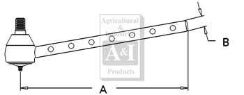 UM01590   Outer Left Hand Tie Rod End---Replaces 186235M91