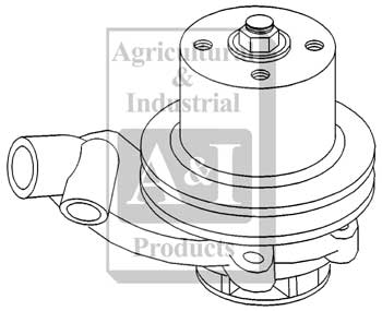 UM20324    New Water Pump with Pulley--Replaces 3637468M91