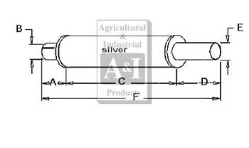 UMM30502    Muffler---Replaces 10A7889