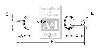 UMM30508    Muffler---Replaces 10A17881