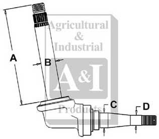 UT0030           Spindle(LH) or (RH)---Splined---Replaces 406267R92