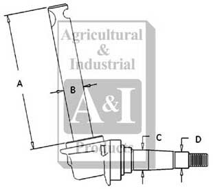 UT0035      Spindle(LH)---Keyed---Replaces 3043864R1, 3043864R92