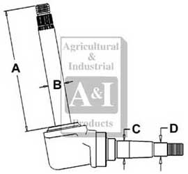 UT0088           Spindle(LH) or (RH)---Splined---HD---Replaces 71785HD