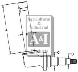 UT0046           Spindle(LH) or (RH)---Replaces 536061R2