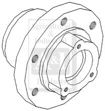 UT0117        Front Wheel Hub---6 Bolt---Replaces 223311