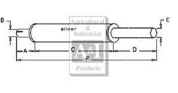 UT2061     Vertical Round Muffler---Replaces 360720R92, IH-3