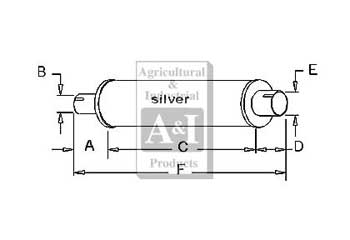 UT2067      Horizontal Round Muffler---Replaces 362483R91, IH-5