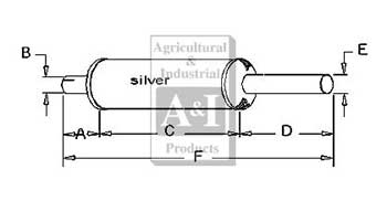 UT2072     Vertical Round Muffler---Replaces 381665R91, 403825R1, IH-11