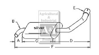 UT2080     Horizontal Oval Muffler---Replaces 3047572R93, IH23