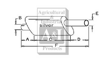UT2081     Vertical Oval Muffler---Replaces 533924R1, IH-24
