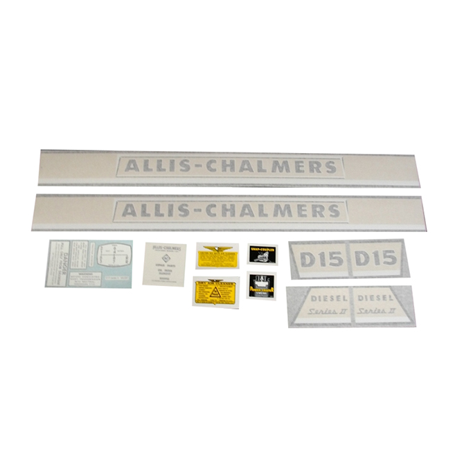 UA90943VC   Complete Decal Set, D-15 Series II Diesel - Vinyl With Chrome