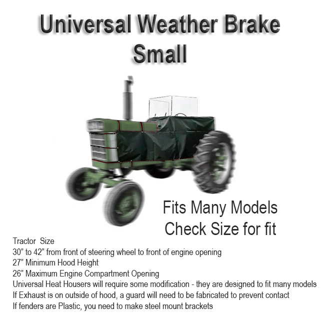 UA307020895  Universal Vinyl Weather Brake, Black Small Side Entry